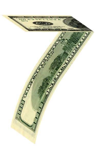 Επτά αριθμοί από δολάρια. — Φωτογραφία Αρχείου