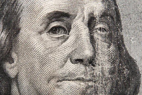 Portrait of Benjamin Franklin with copyspase — Stock Photo, Image