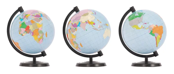 The globe in three positions — Stock Photo, Image