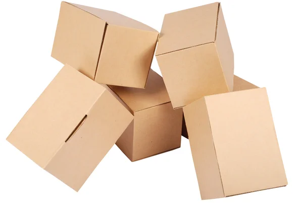 Kartonové krabice — Stock fotografie