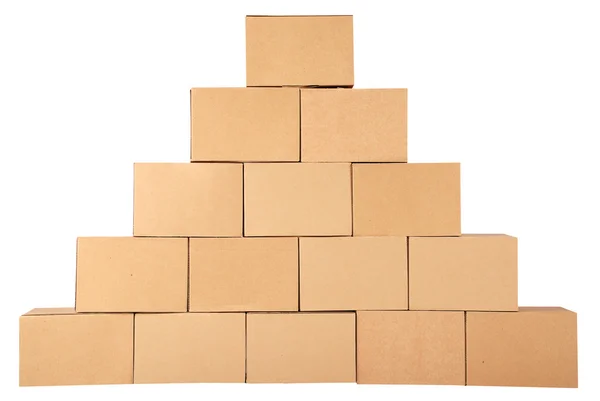 상자에서 판지 boxes.pyramid — 스톡 사진
