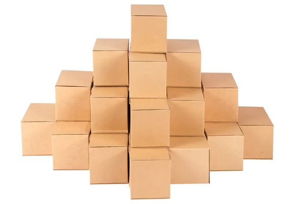 Boîtes en carton Pyramide des boîtes — Photo