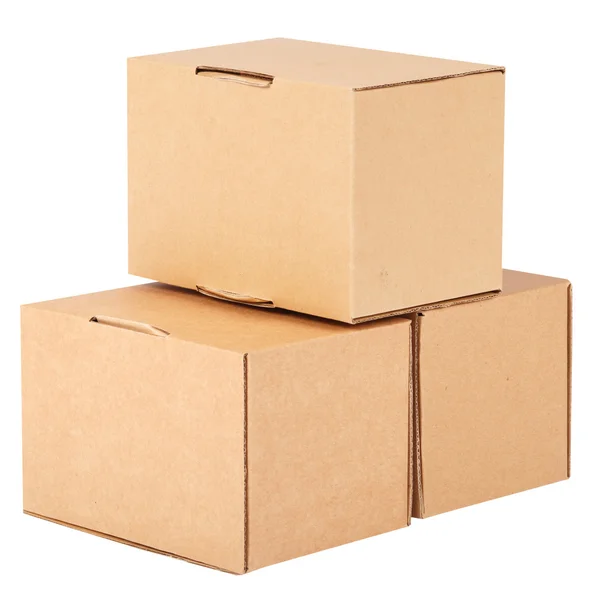 箱纸板的 boxes.pyramid — 图库照片