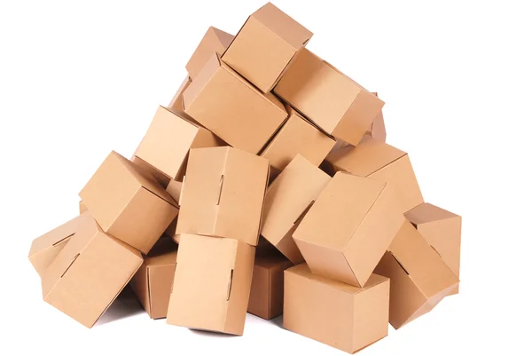Haldy kartonové krabice — Stock fotografie