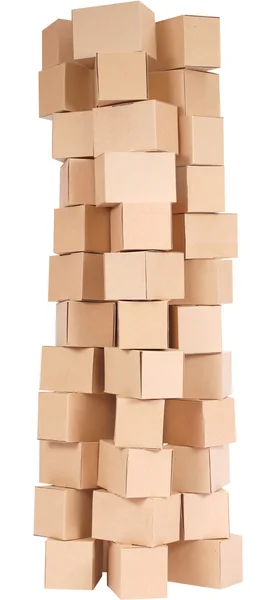 Yığılmış karton kutular — Stok fotoğraf