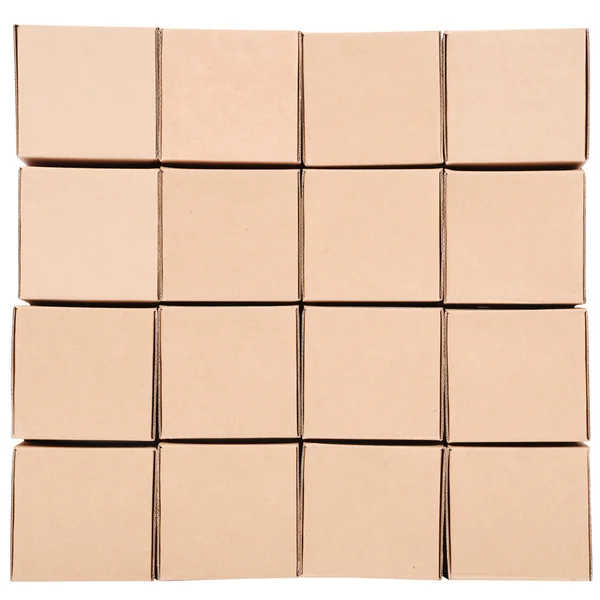 Cajas de cartón. Pirámide de cajas — Foto de Stock