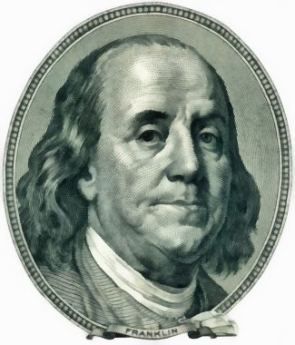 Franklin Benjamin portrait cutout clipart