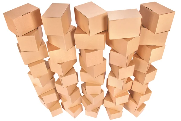 Caixas de papelão empilhadas — Fotografia de Stock