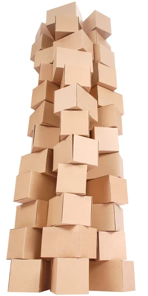 Stacked cardboard boxes — Stock Photo, Image