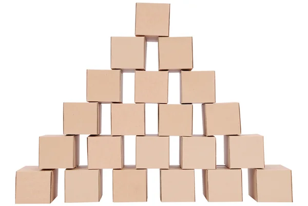 상자에서 판지 boxes.pyramid — 스톡 사진