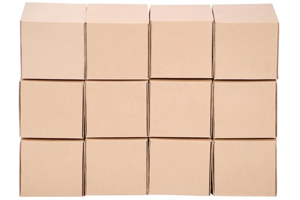 Pappkartonger. Pyramid från lådor — Stockfoto