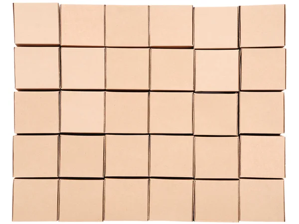 Kartonové krabice. pyramida z krabice — Stock fotografie