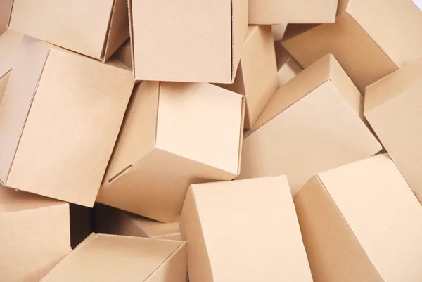 Cardboard boxes background — Stock Photo, Image