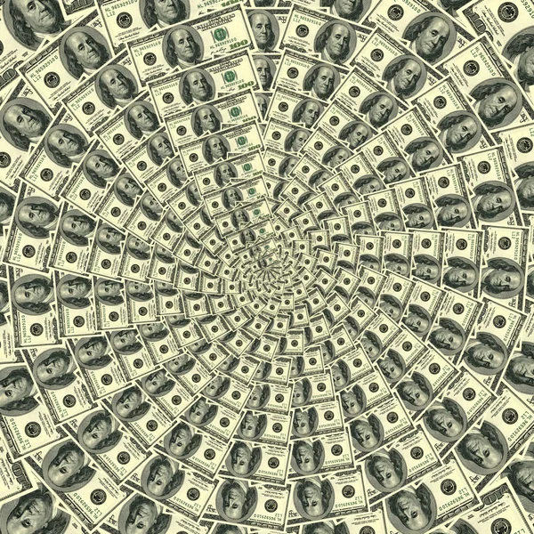 Круговой орнамент 100 долларов — стоковое фото