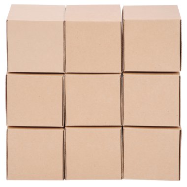 karton kutular. kutularından piramit