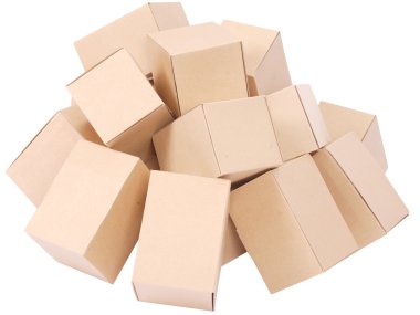 Heap brown cardboard boxes clipart