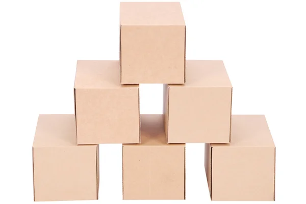 Gelen kutuları karton boxes.pyramid — Stok fotoğraf