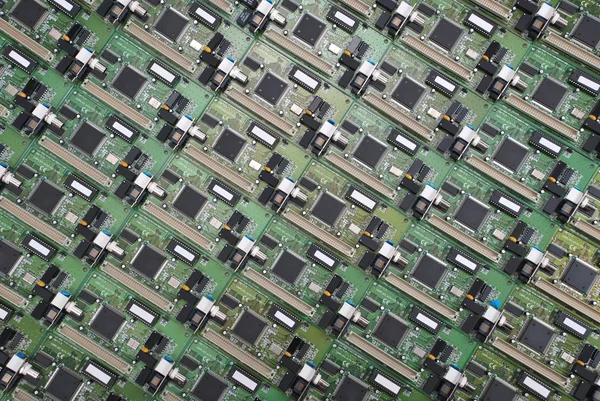 Muchas placas de circuitos electrónicos — Foto de Stock