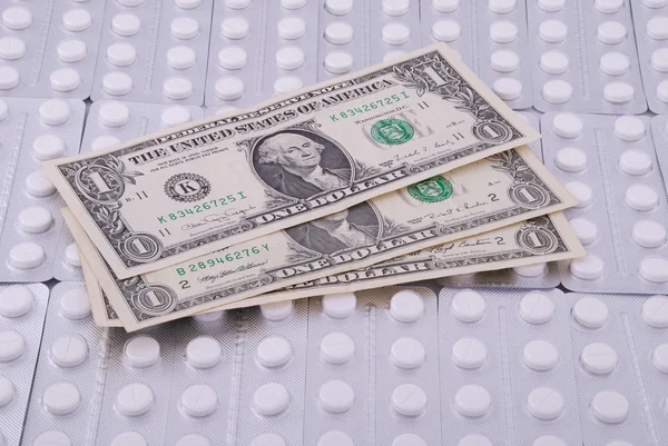 Tres billetes de un dólar — Stockfoto