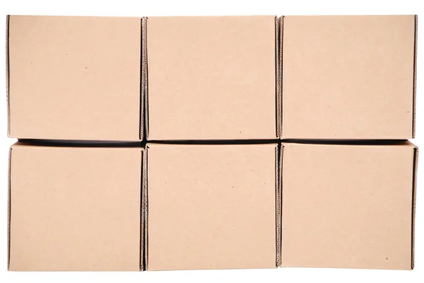 Картонные коробки. Пирамида из коробок — стоковое фото