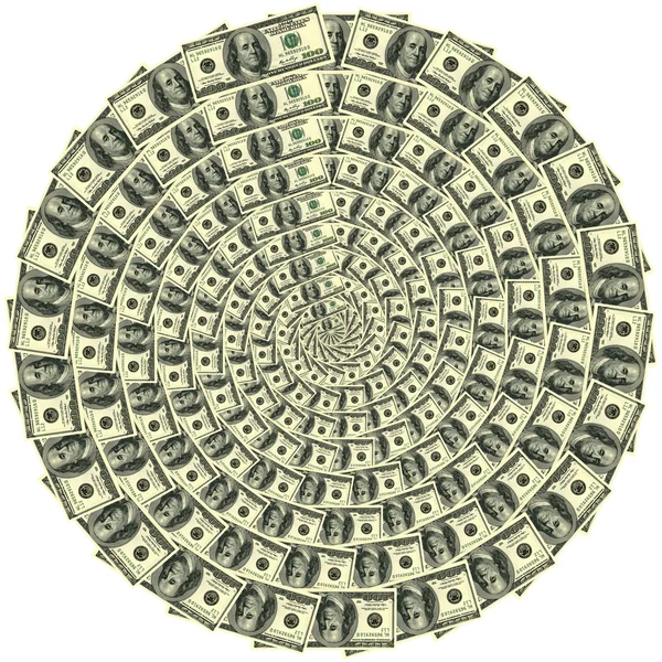 Circular ornament 100 dollars — Stock Photo, Image