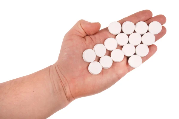 The arrow is combined from white tablets. — Stock Photo, Image