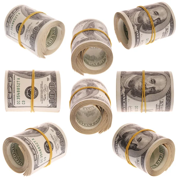 Money Roll Roll Bills Roll Dollar Bills — Stock Photo, Image