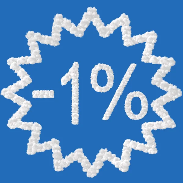 Rabatt - 1 Prozent — Stockfoto