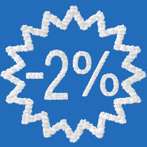 Desconto - 2 por cento — Fotografia de Stock