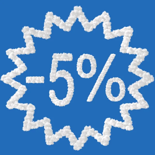Rabatt - 5 Prozent — Stockfoto