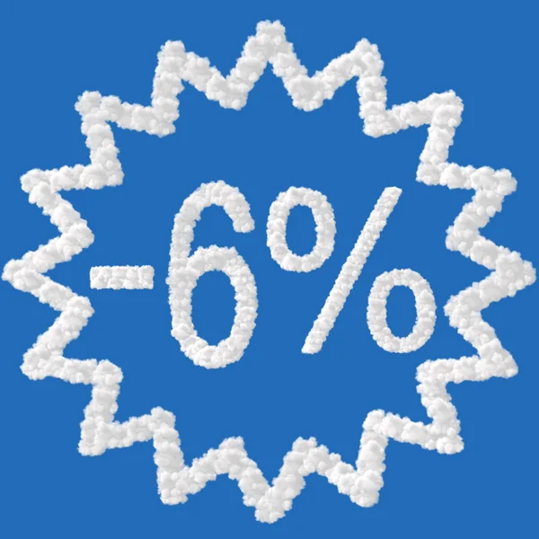 Скидка - 6 процентов — стоковое фото