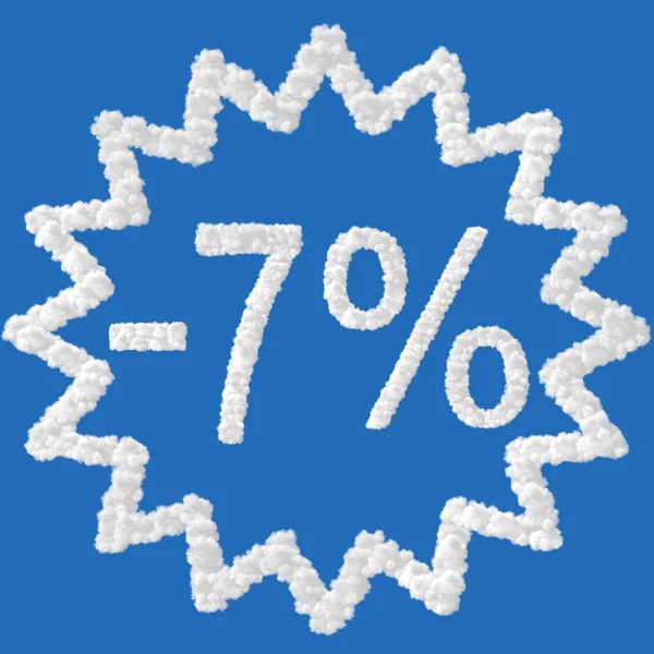 Desconto - 7 por cento — Fotografia de Stock