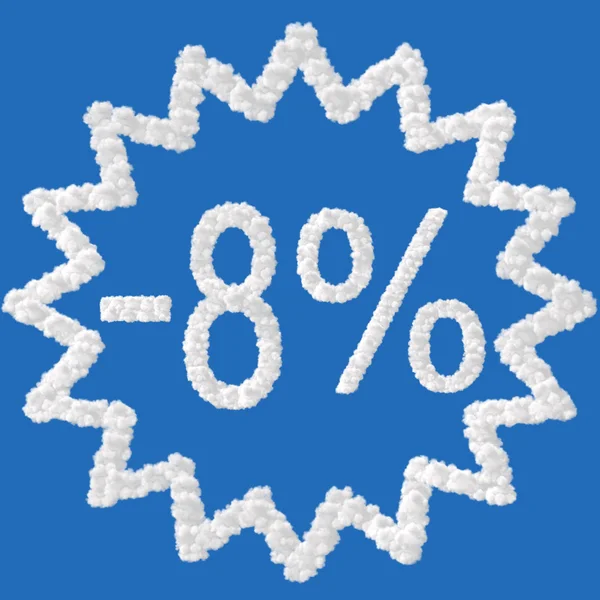 Discount - 8 percent — Stock Photo, Image
