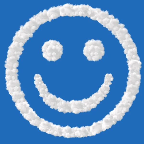 Smile combined from clouds — Stock Photo, Image