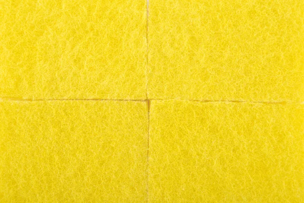 Gele textuur cellulose schuim spons — Stockfoto
