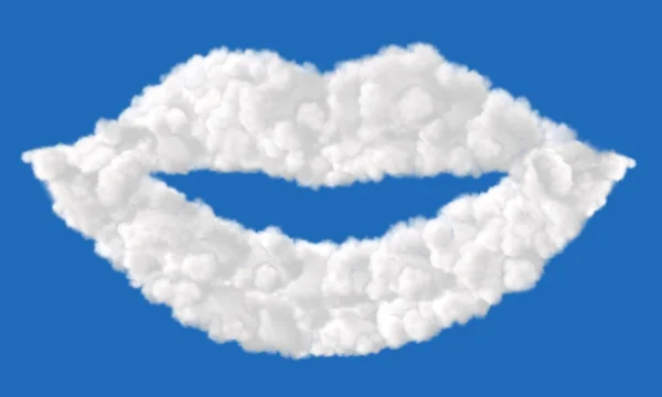 雲から作られた唇 — ストック写真