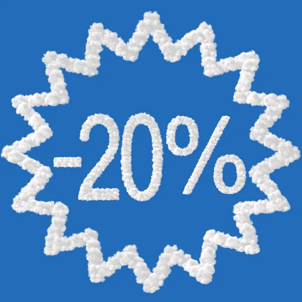 Desconto - 20 por cento — Fotografia de Stock