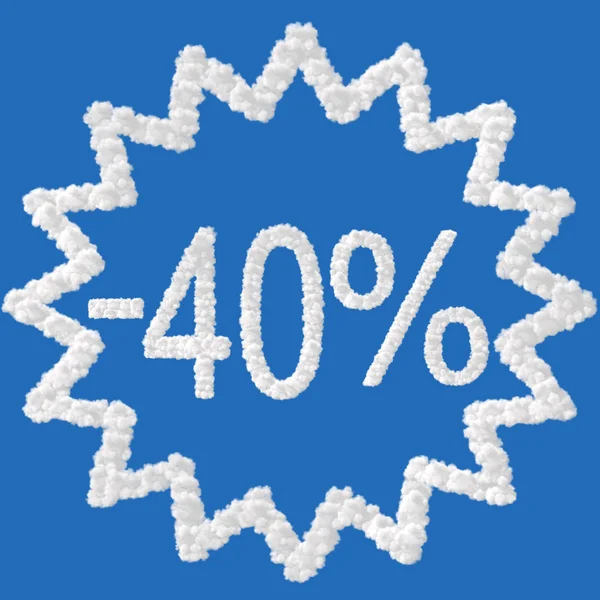 Desconto - 40 por cento — Fotografia de Stock