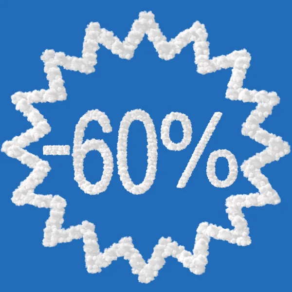 Rabatt - 60 Prozent — Stockfoto