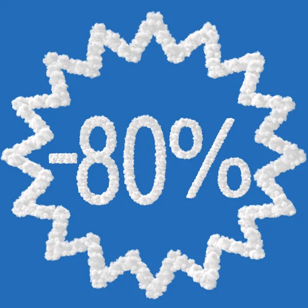 Discount - 80 percent — Stock Photo, Image