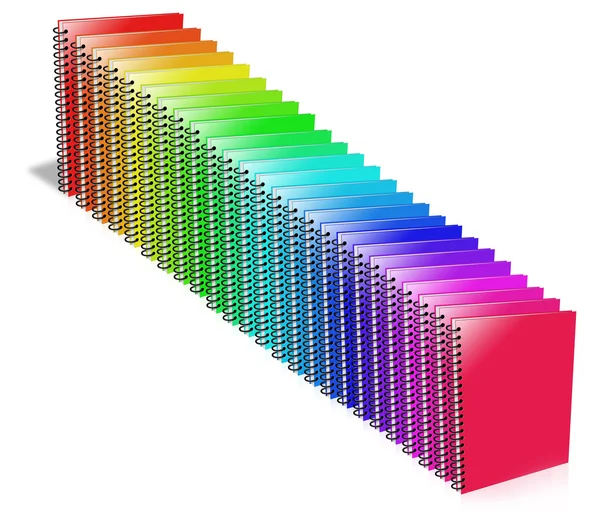Mnozí barevné kroužkových pořadačů. — Stock fotografie