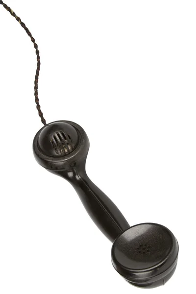 Retro černá telefonní sluchátko — Stock fotografie