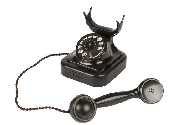 Telepon hitam vintage — Stok Foto