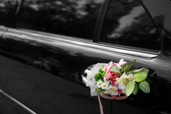 Stock image Door of black wedding car