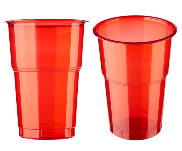 Två plast glas — Stockfoto