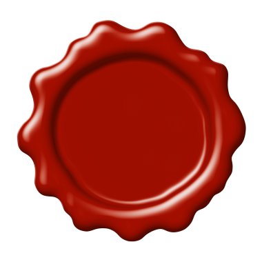 Red wax seal clipart