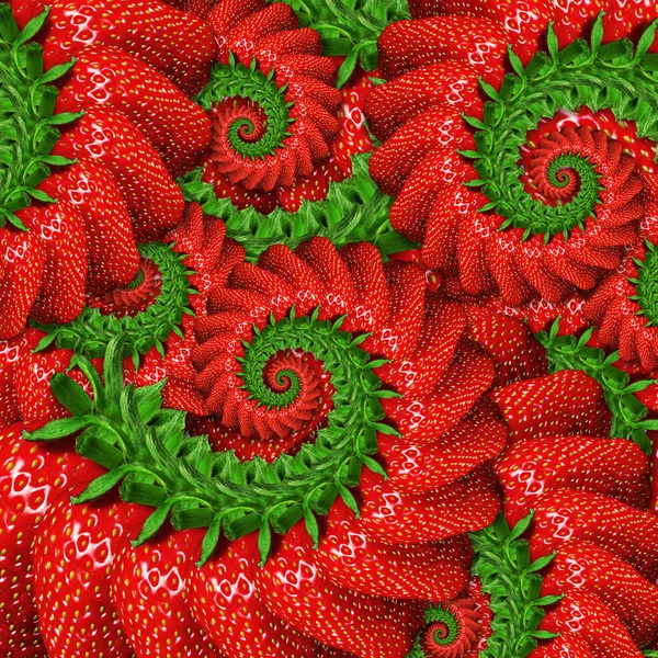 Hintergrund der reifen Erdbeere — Stockfoto