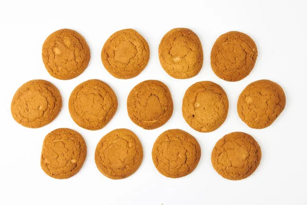 Soubor cookie na bílém pozadí — Stock fotografie
