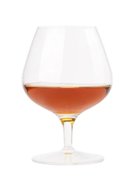 Das Glas Cognac Isoliert Auf Weißem Hintergrund — Stockfoto
