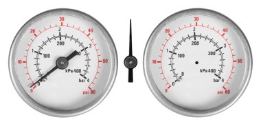 Set of manometers clipart